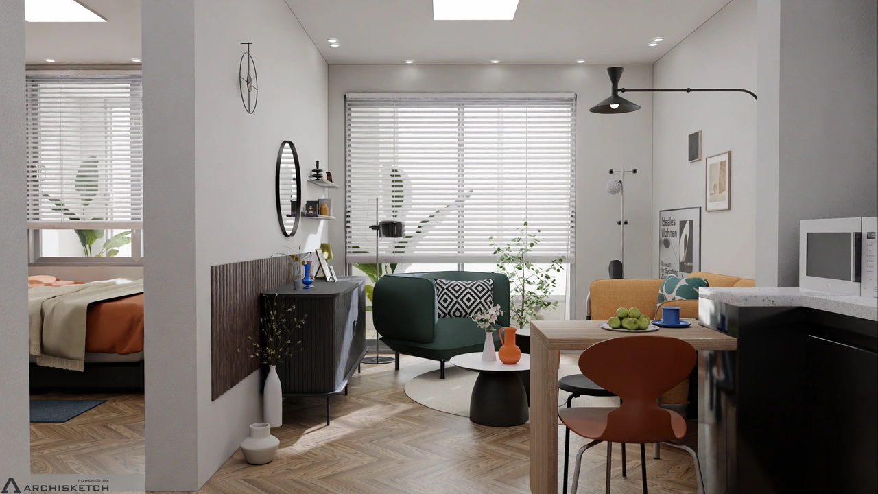 미드센추리 모던에 빈티지 한스푼 | Archisketch, image size:1280x720